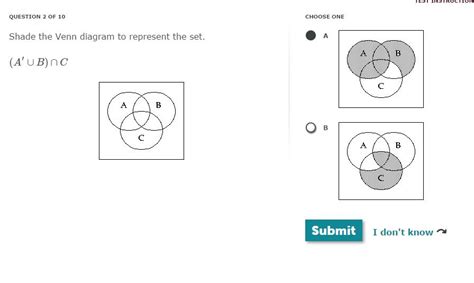 Venn Diagram A Union B Intersection C