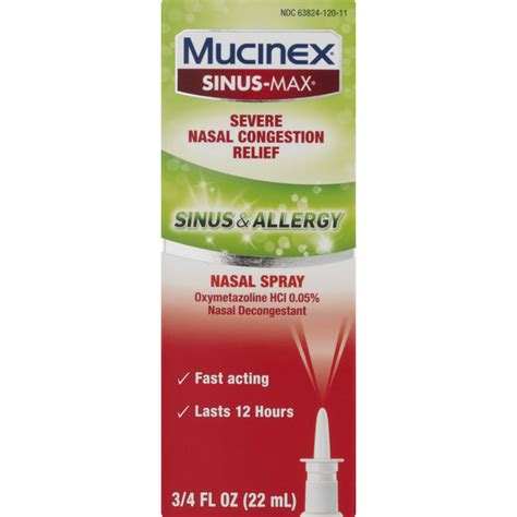 Save On Mucinex Sinus Max Nasal Spray Sinus And Allergy 12 Hour Order Online Delivery Martin S