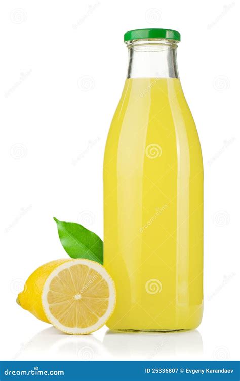 Bottle Of Lemon Juice And Fresh Lemons Stock Image Image Of Bottle