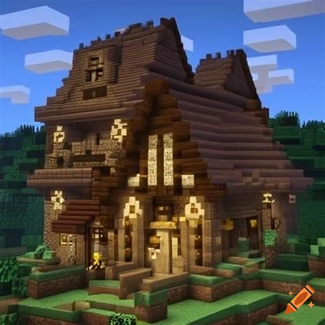 High Detail Image Of A Modern Twist On A Medieval Style House In Minecraft On Craiyon