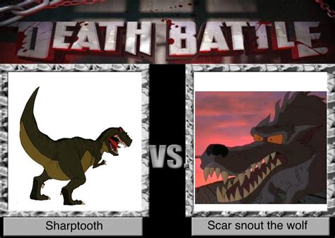 Sharptooth Vs Scar Snout The Wolf By Batnado On Deviantart