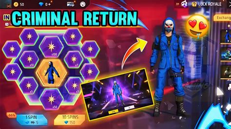 CRIMINAL RETURN RETURN FREE FIRE NEXT RING EVENT FREE FIRE NEW