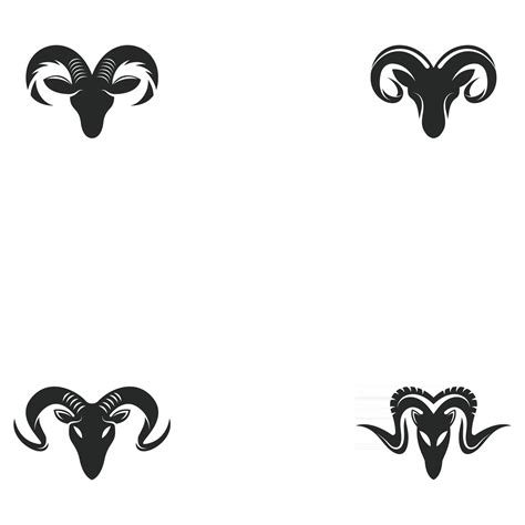 Rams Head Logo Template Silhouette Icon 2960254 Vector Art At Vecteezy