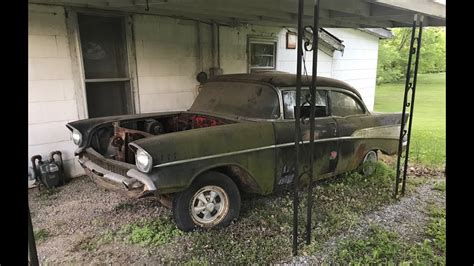 Old Race Car 1957 Chevy Parked Beside Abandoned House Youtube