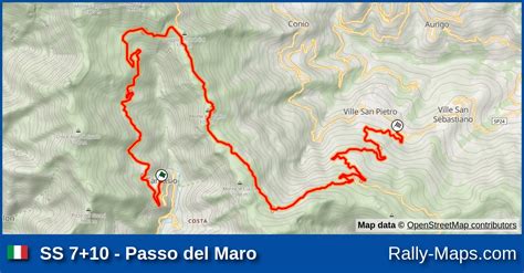 SS 7 10 Passo Del Maro Stage Map Rallye Sanremo 2014 CIAR