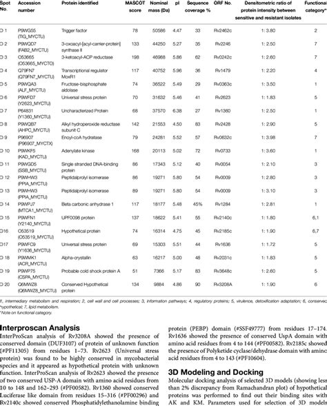 | Details of proteins identified by mass spectrometry. | Download Table