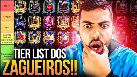 SÓ CARTA ABSURDA TIER LIST COMPLETA ZAGUEIROS 108 ATUALIZADA