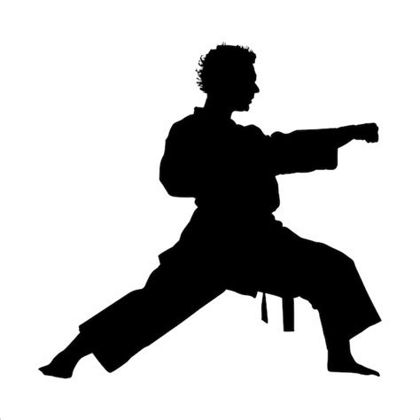 Premium Vector Karate Martial Arts Silhouette