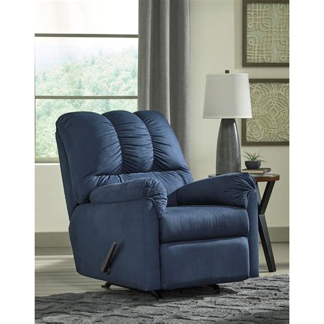 Signature Design By Ashley Darcy Blue Rocker Recliner A1 Furniture And Mattress Recliners