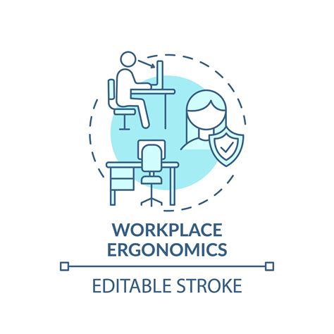 Workplace ergonomics concept icon 1892982 Vector Art at Vecteezy