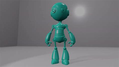 Robot D Model Low Poly Blender Youtube