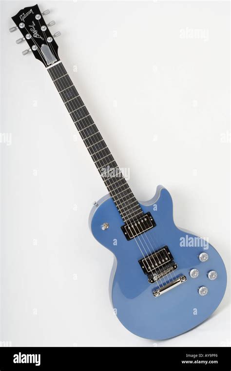 Blue Gibson Les Paul digital electric guitar Stock Photo - Alamy