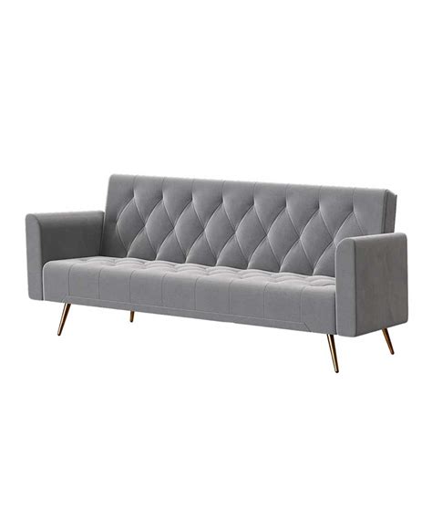 Diamond Tufted Velvet Upholstered Sofa Sanfurniture Ae