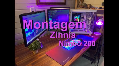 Montagem Suporte Articulado Para 2 Monitores Nimbo 200 Da Zinnia