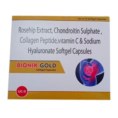 Rosehip Extract Chondroitin Sulphate Collagen Peptide Vitamin C Sodium Hyaluronate Softgel