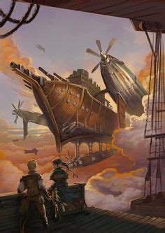 10 Digital Art Airships Luftschiffe Ideen Schiff Steampunk