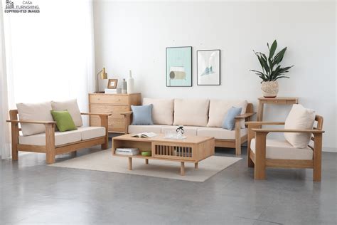 Sofa Set For Living Room Wooden Sofa Set Online Casa Furnishing