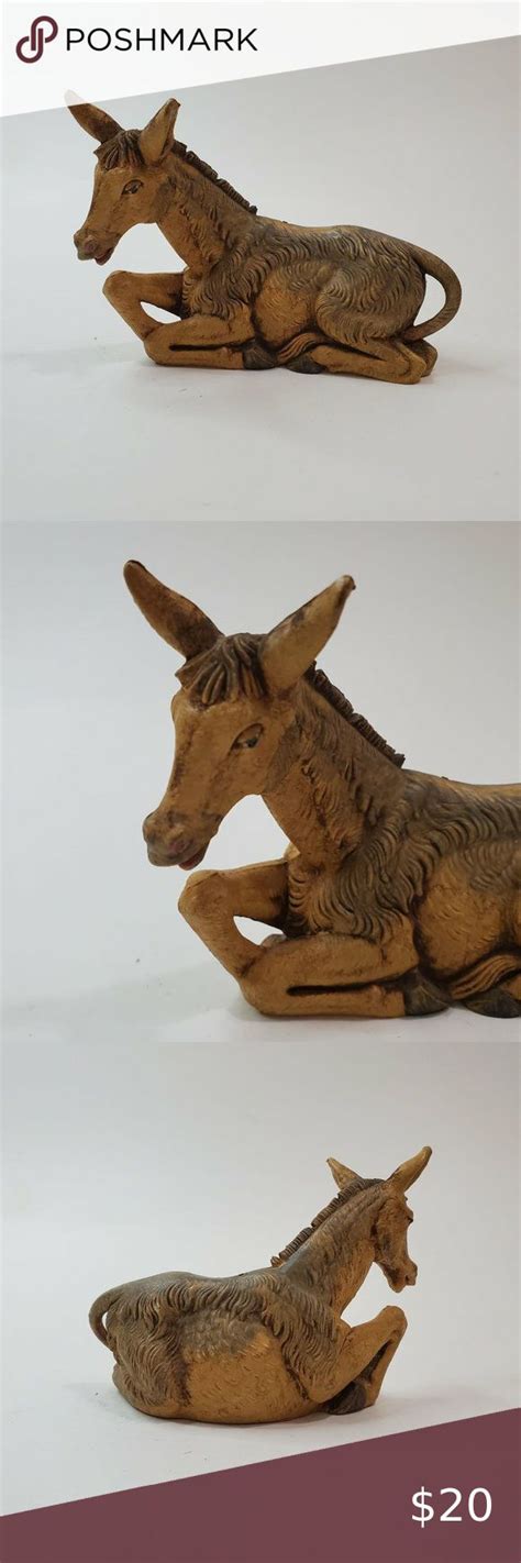 Fontanini Resting Donkey Nativity Figurine Depose Italy Spider Mark