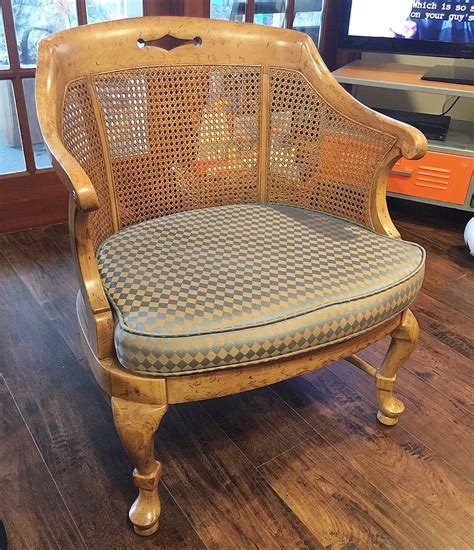 Pair Of Antique Barrel Cain Chairs For 40 Each