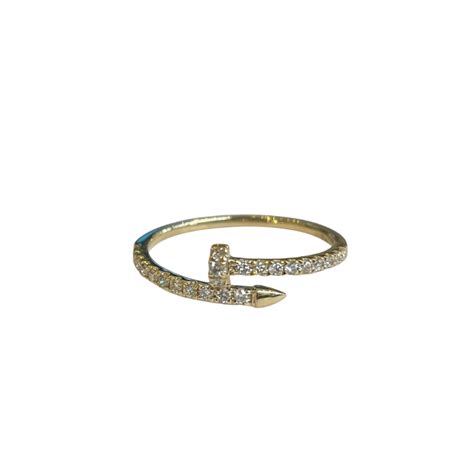 Heera Moti Diamond Nail Ring - Hurdle's Jewelry