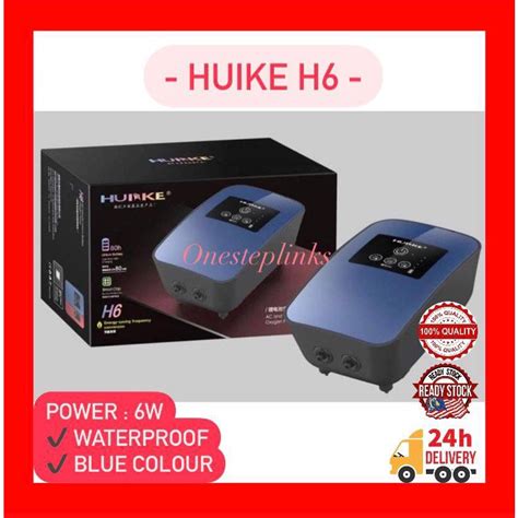 Huike H Ac Dc Waterproof Aquarium Air Compressor Silent Dual Oxygen