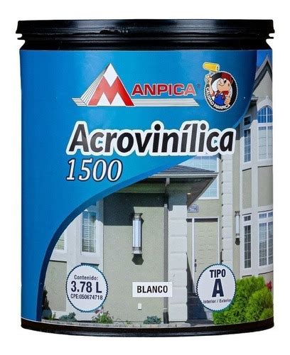 Pintura A Caucho Acrov Mate Blanco Ostra Galon Manpica MercadoLibre