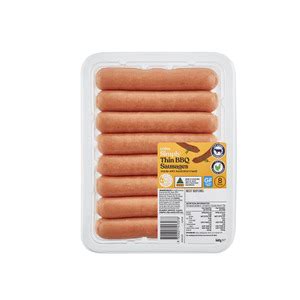 Calories In Coles Thin Beef BBQ Sausages 8 Pack Calcount