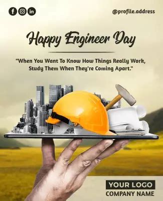 Engineers Day Poster Template - PhotoADKing