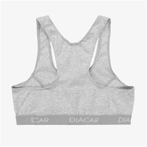 Diacar Girls Grey Cotton Bra Childrensalon