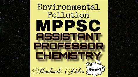 ASSISTANT PROFESSOR MPPSC CHEMISTRY Environmental Pollution