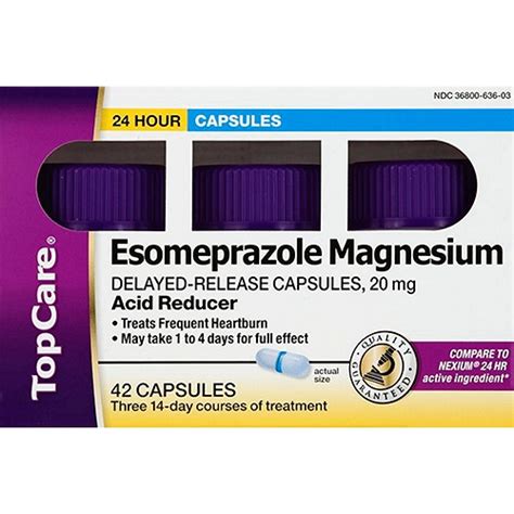 Topcare Esomeprazole Magnesium 20 Mg 42 Each The Fresh Grocer