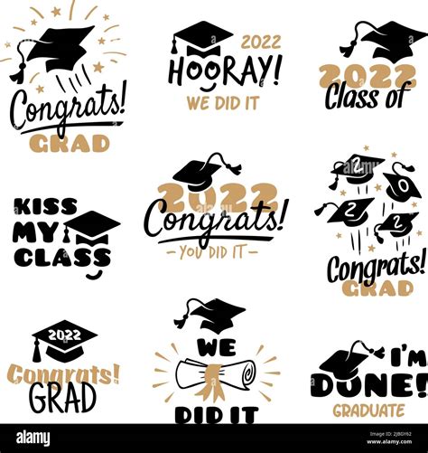 Student graduate badges. College graduation quotes, congratulations ...