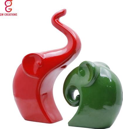 Gw Creations Red Green Polyresin Decorative Showpiece Ganesha Jiomart