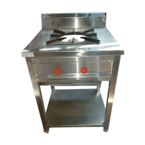 Stainless Steel Single Burner Indian Cooking Range For Restaurant