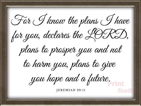 Jeremiah 29 11 Sign For I Know The Plans I Have For You Wall Etsy I