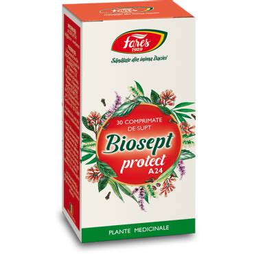 Raceala Si Gripa Biosept Plus A24 30 Comprimate Fares P38