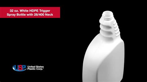 32 Oz White Hdpe Trigger Spray Bottle With 28400 Neck Us Plastic Corporation® Youtube