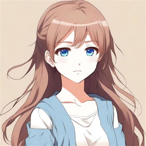 enchanting anime girl  striking blue eyes
