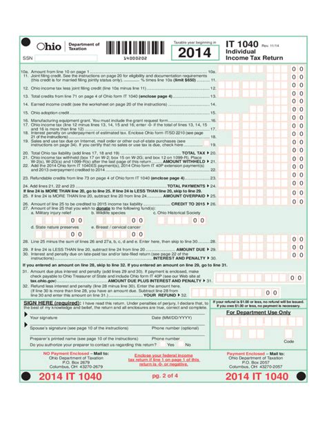 Ohio Tax Forms Irita Leonore