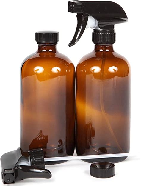 Amazon Vivaplex 2 Large 16 Oz Empty Amber Glass Spray Bottles