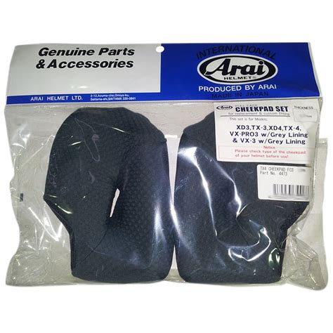 Arai Tour X 4 Cheek Pads 25 Mm Black Motardinn