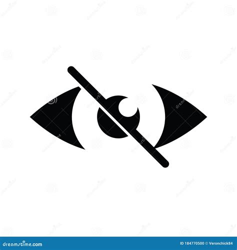 No Eye Icon Avoid Eye Contact Stock Vector Illustration Of Look