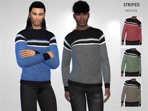 The Sims Resource Striped Sweater