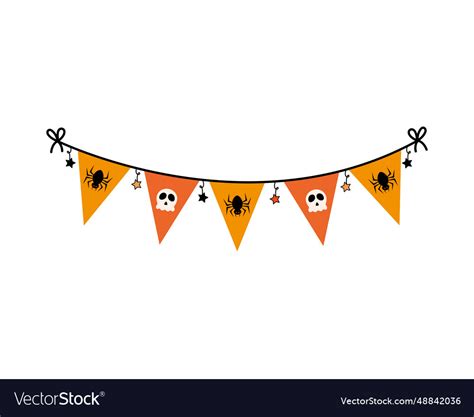 Halloween garland festive Royalty Free Vector Image