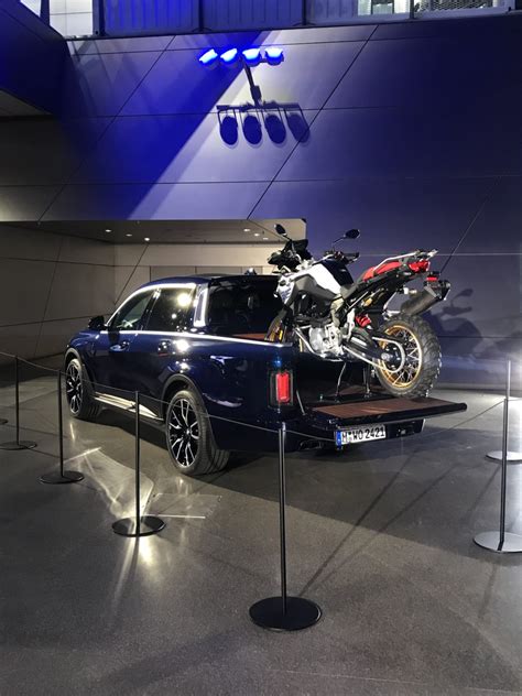 The one-off BMW X7 pickup truck is now displayed at the BMW Welt