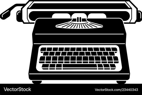 Typewriter Icon Simple Style Royalty Free Vector Image