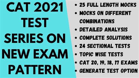 Cat Test Series On New Pattern Full Mocks Sectional Mocks