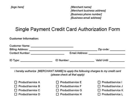 What Is A Credit Card Authorization Form Free Templates