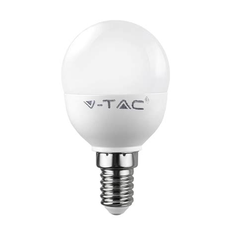 Lampada Lampadina E14 LED SMD V TAC VT 1880 Miniglobo P45 Luce Naturale