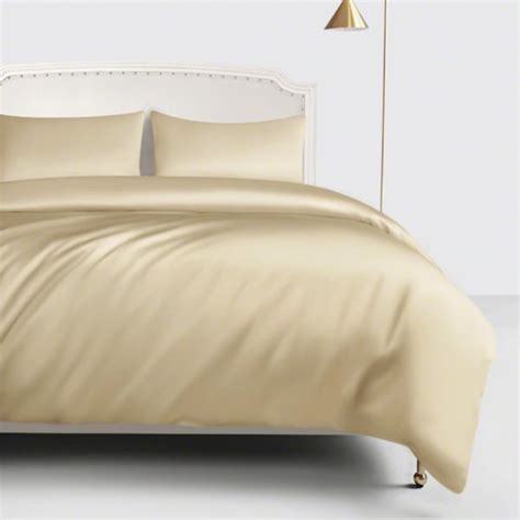 100 Mulberry Silk Duvet Covers 25 Momme Champagne